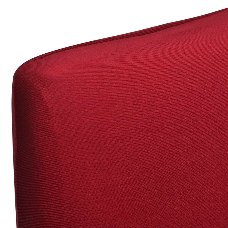 vidaXL 6 pcs Bordeaux Straight Stretchable Chair Cover