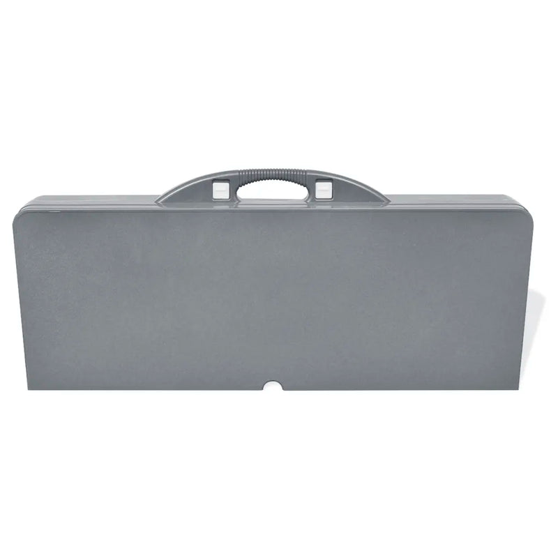 Foldable Camping Table Set with 4 Stools Aluminium Extra Light Grey