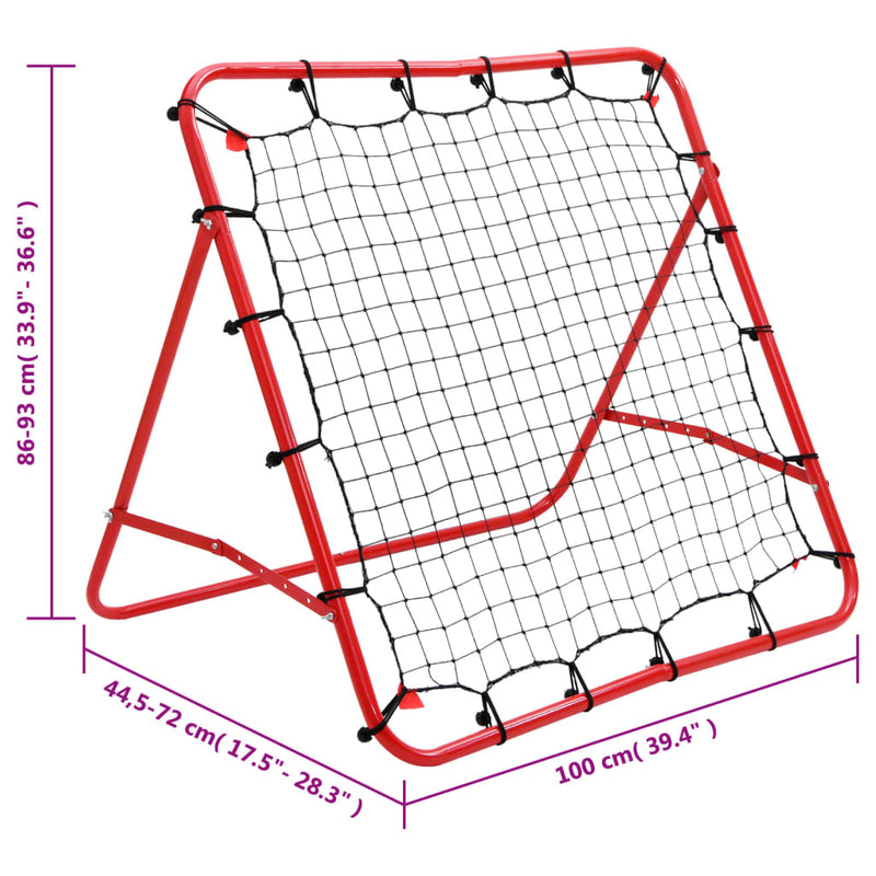 vidaXL Adjustable Football Kickback Rebounder 100 x 100 cm
