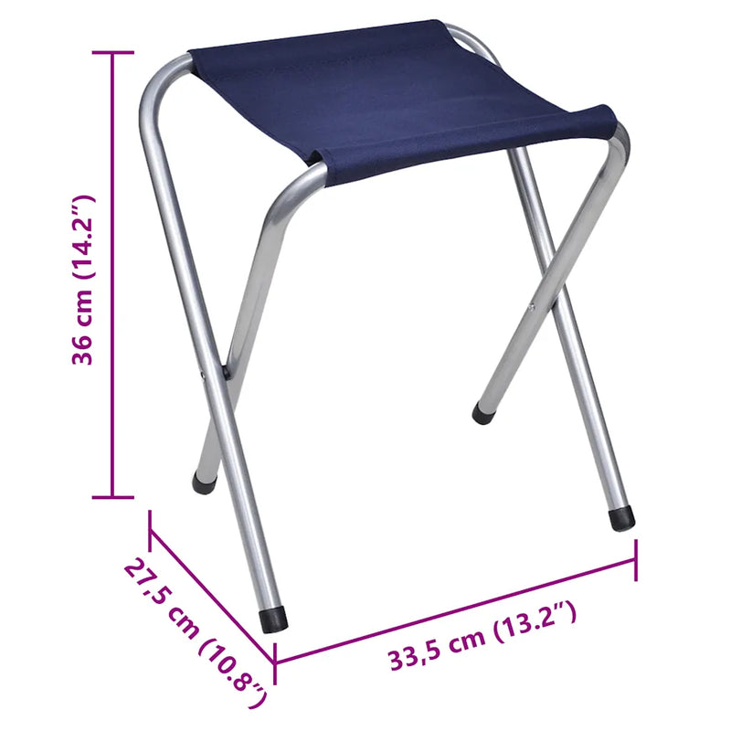 Foldable Camping Table Set with 6 Stools Height Adjustable 180 x 60 cm