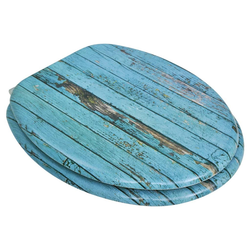 vidaXL Toilet Seats with Hard Close Lids MDF Old Wood