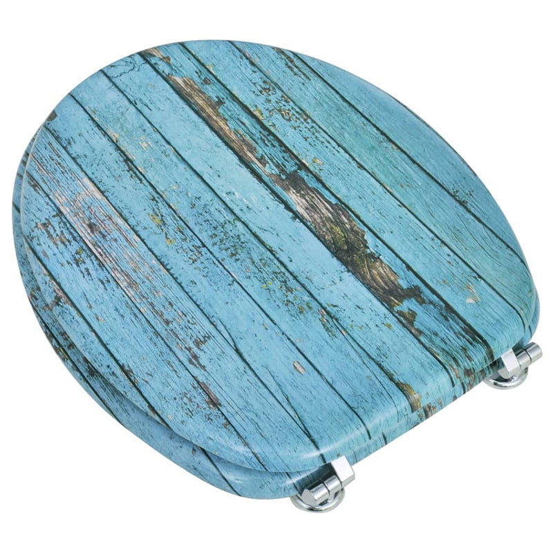 vidaXL Toilet Seats with Hard Close Lids MDF Old Wood