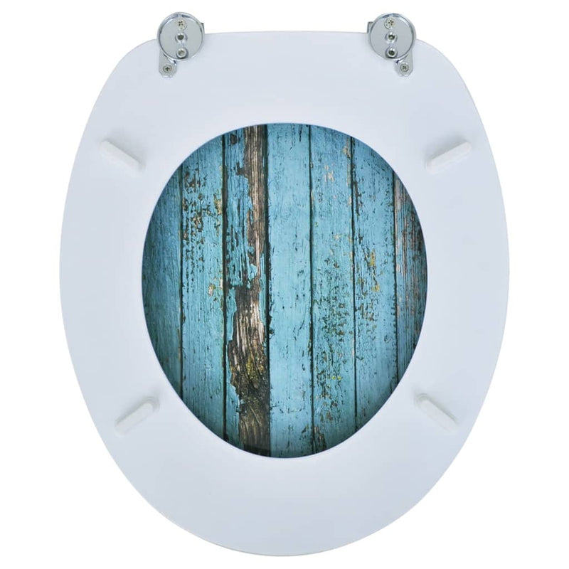vidaXL Toilet Seats with Hard Close Lids MDF Old Wood