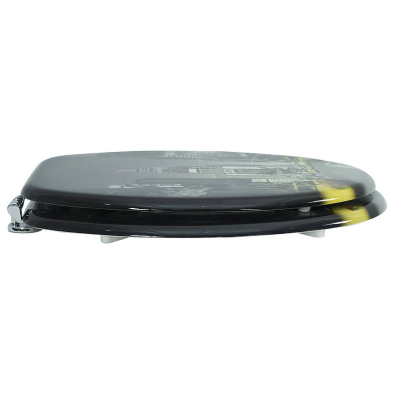 vidaXL Toilet Seats with Hard Close Lids MDF New York