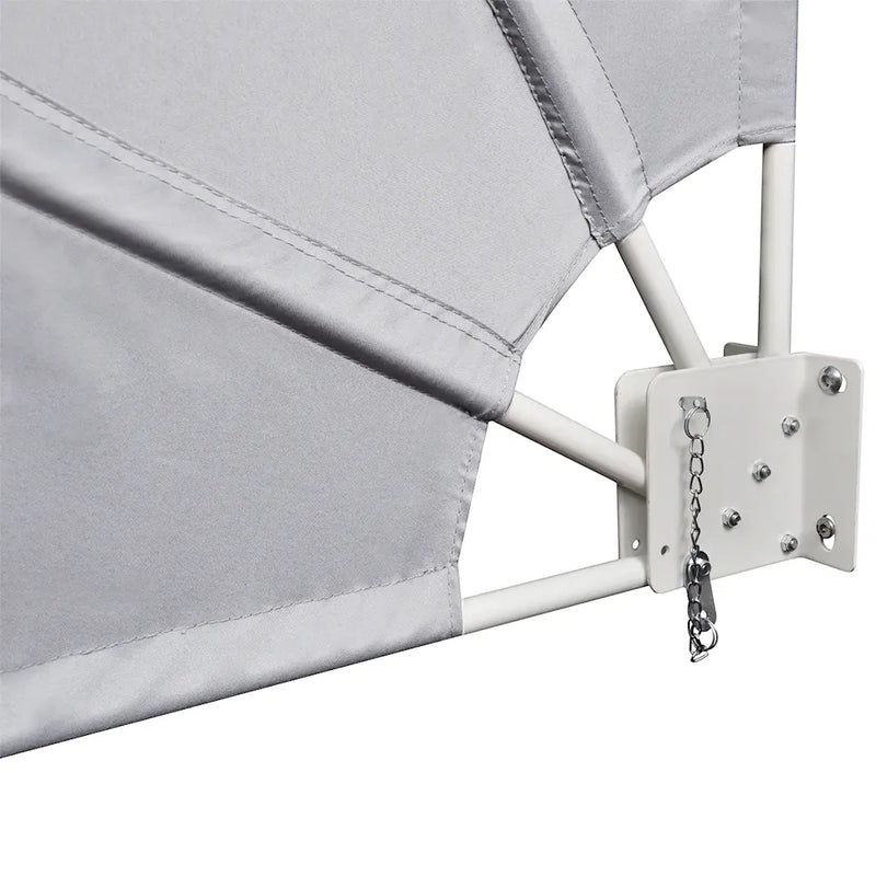 Collapsible Balcony Side Awning Grey 140x140 cm