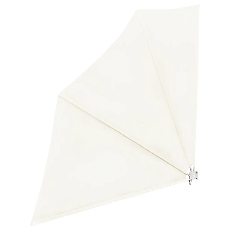 Collapsible Balcony Side Awning Cream 140x140 cm