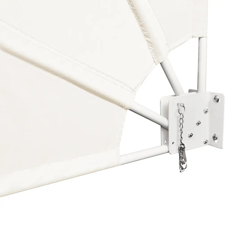Collapsible Balcony Side Awning Cream 140x140 cm