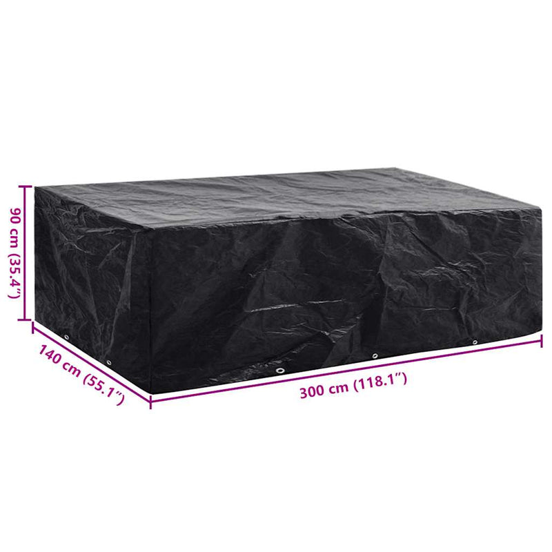 vidaXL Garden Furniture Cover 8 Eyelets 300x140x90 cm