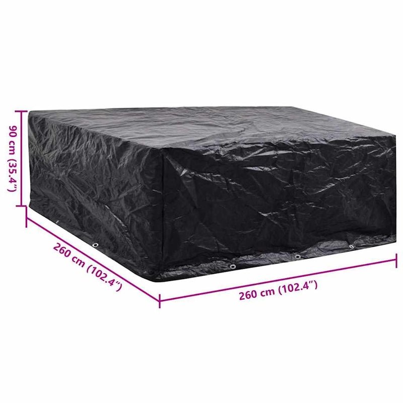 vidaXL Garden Furniture Cover 10 Eyelets 260x260x90 cm