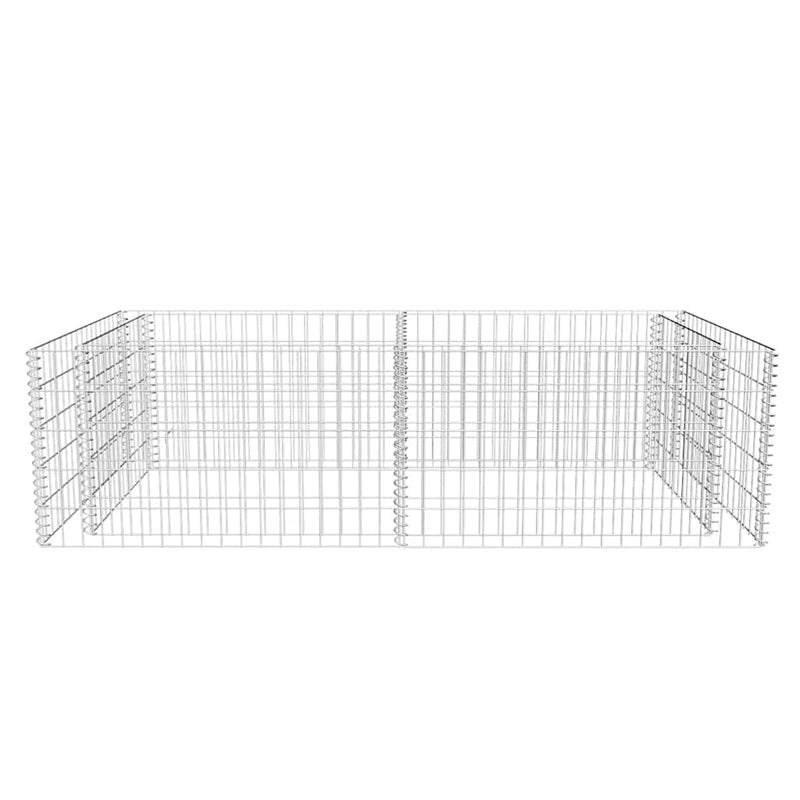 vidaXL Gabion Planter Galvanised Steel 180x90x50 cm
