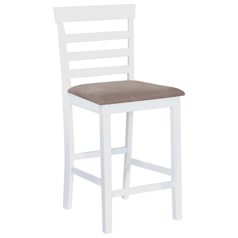 vidaXL Bar Chairs 2 pcs White Fabric