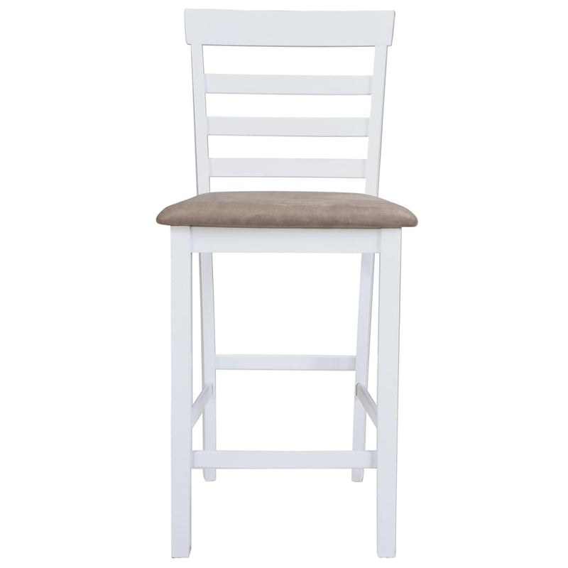 vidaXL Bar Chairs 2 pcs White Fabric
