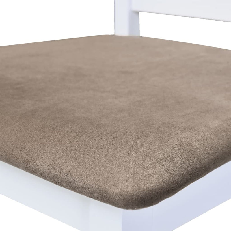 vidaXL Bar Chairs 2 pcs White Fabric