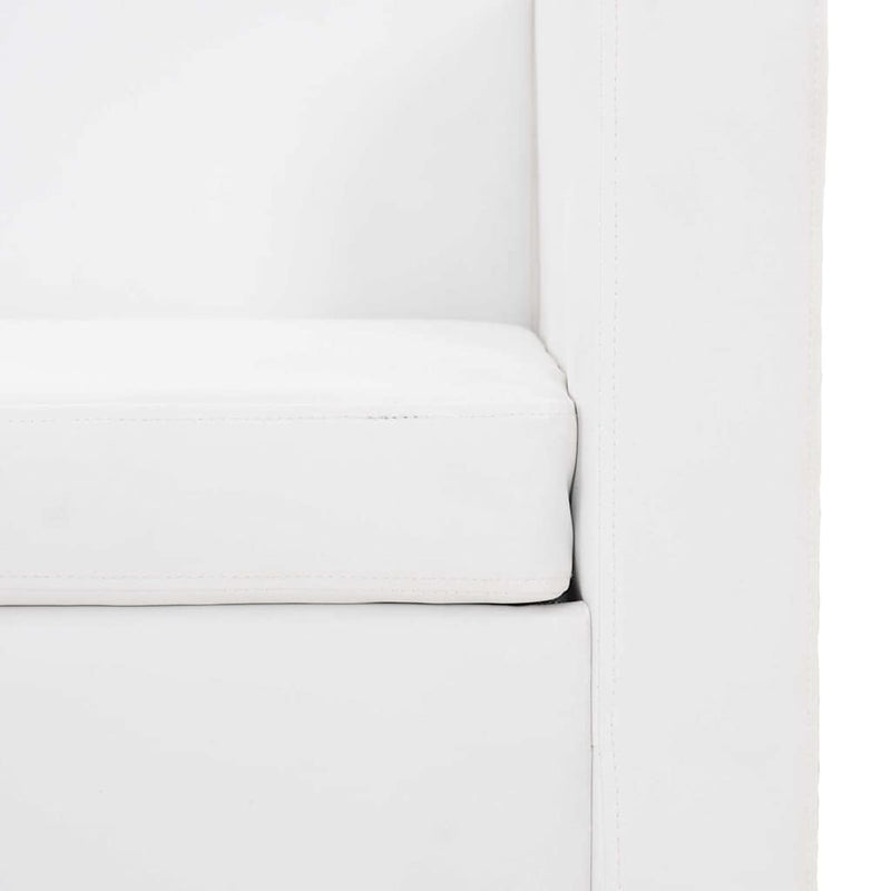 vidaXL Sofa 2-Seater Artificial Leather White