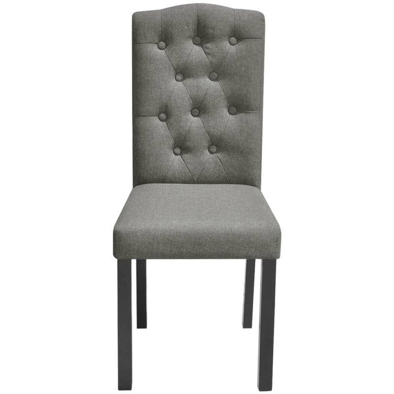 vidaXL Dining Chairs 4 pcs Grey Fabric