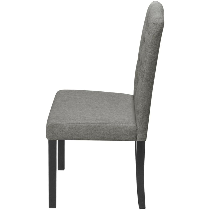 vidaXL Dining Chairs 4 pcs Grey Fabric