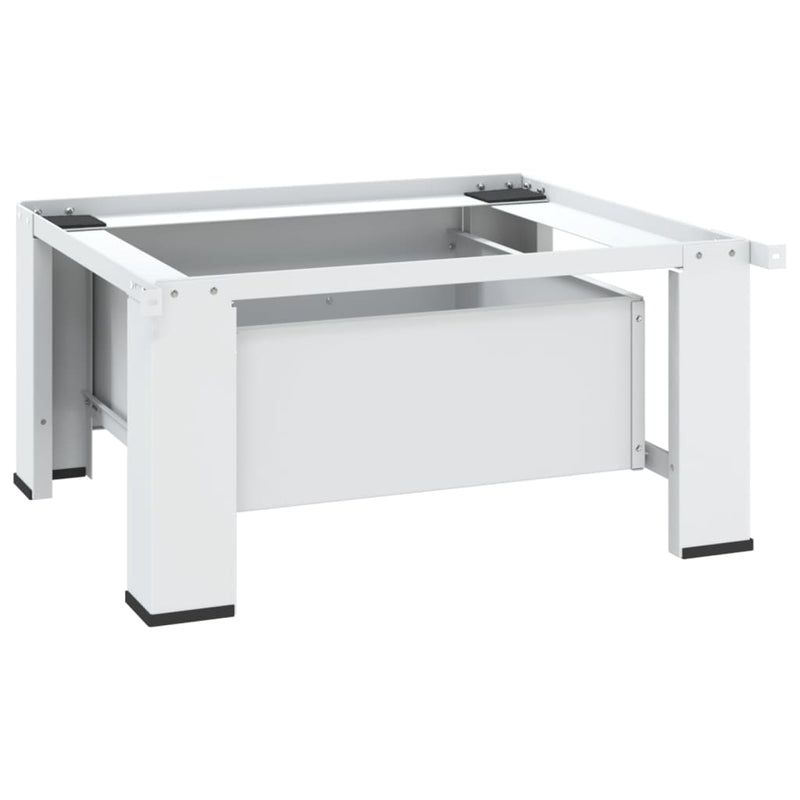 vidaXL Washing Machine Pedestal with Drawer White