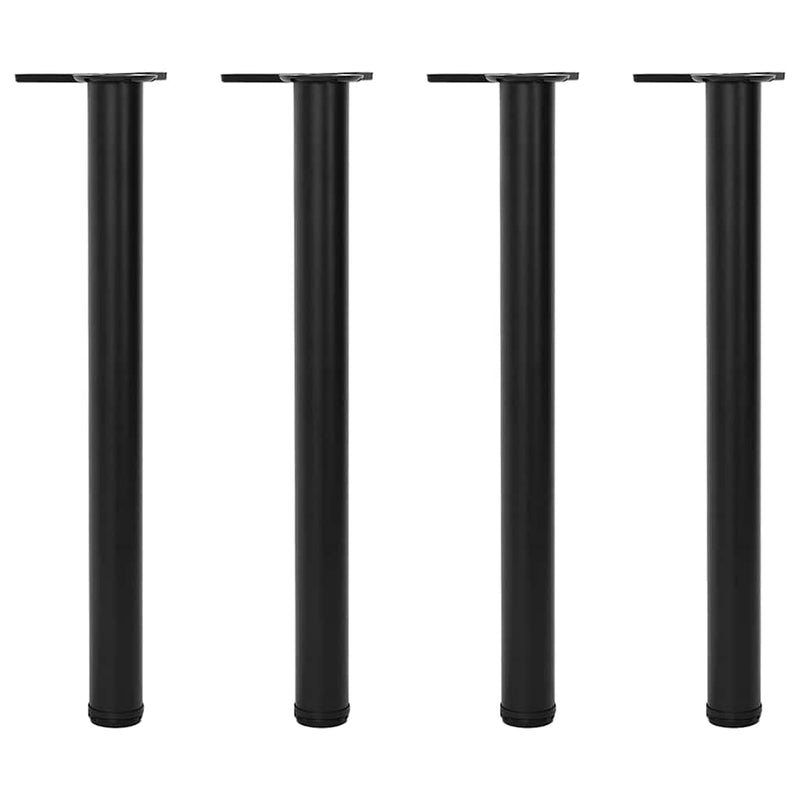 vidaXL 4 Height Adjustable Table Legs Black 710 mm