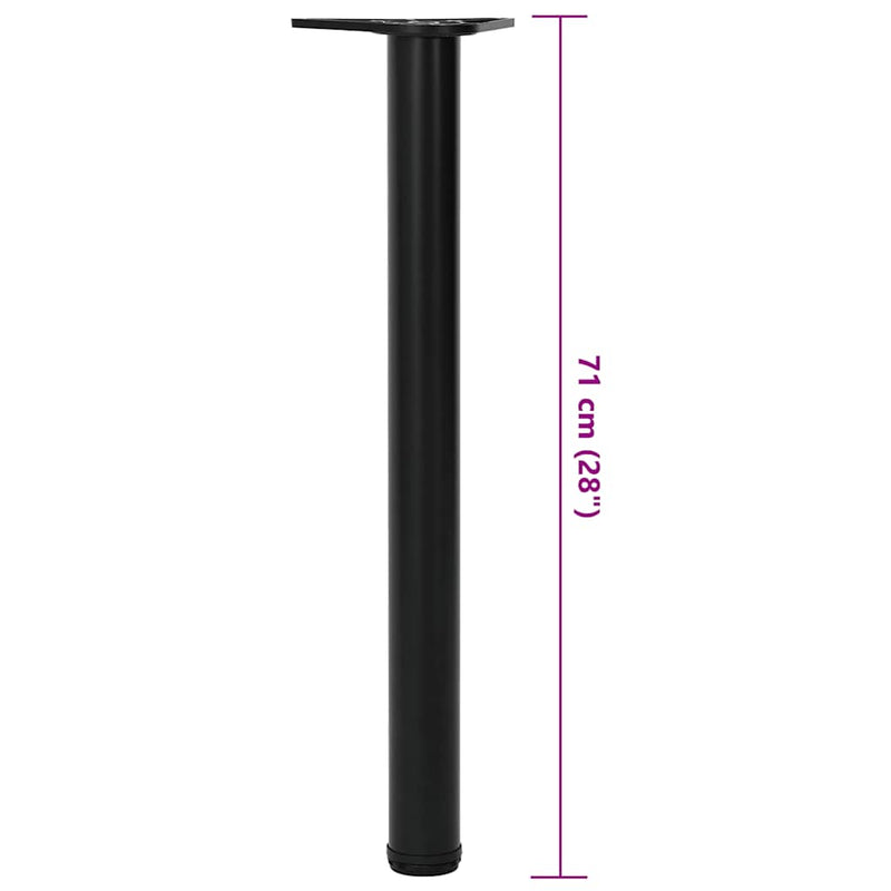 vidaXL Adjustable Table Legs 4 pcs Black 710 mm