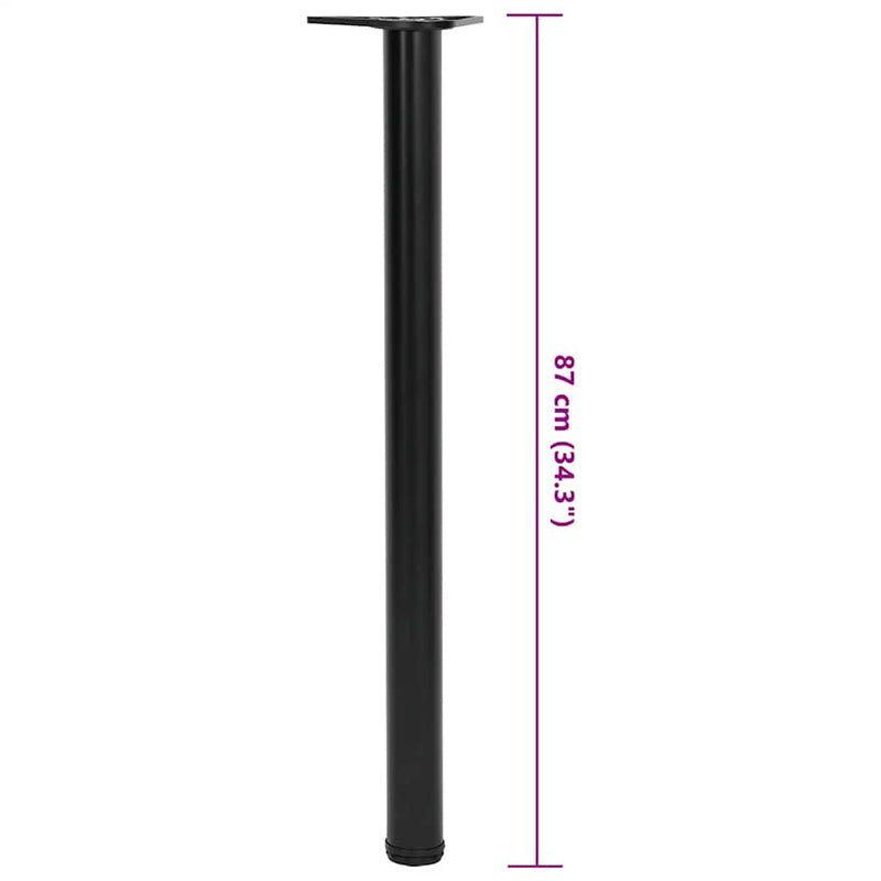 vidaXL Adjustable Table Legs 4 pcs Black 870 mm