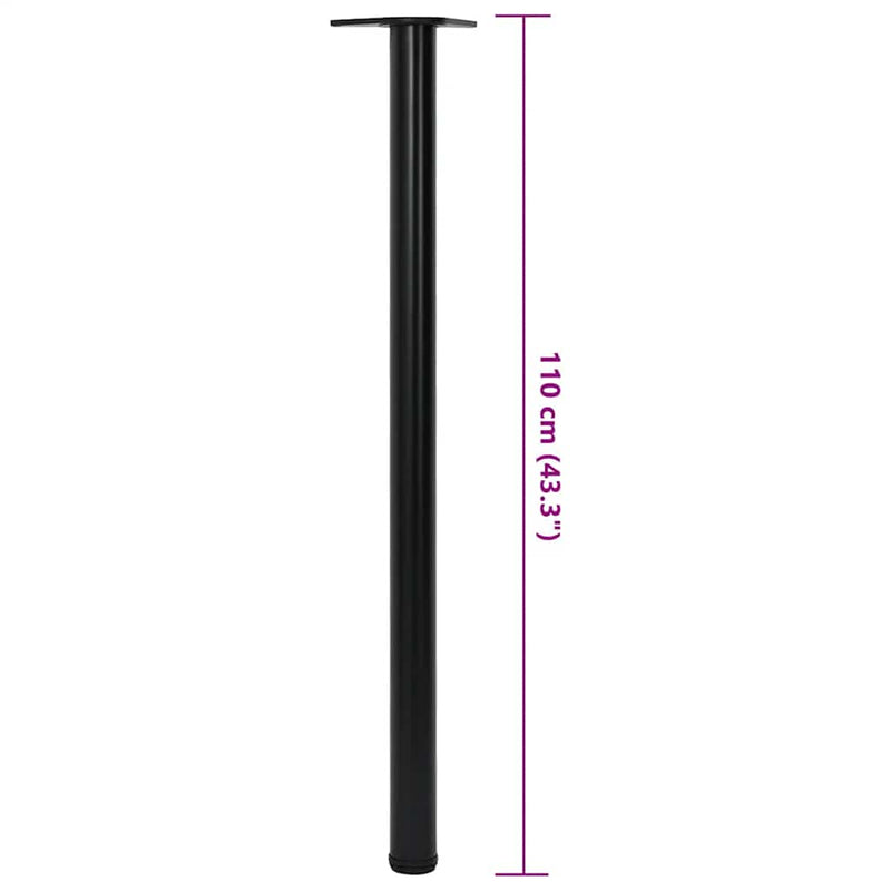 vidaXL Adjustable Table Legs 4 pcs Black 1100 mm