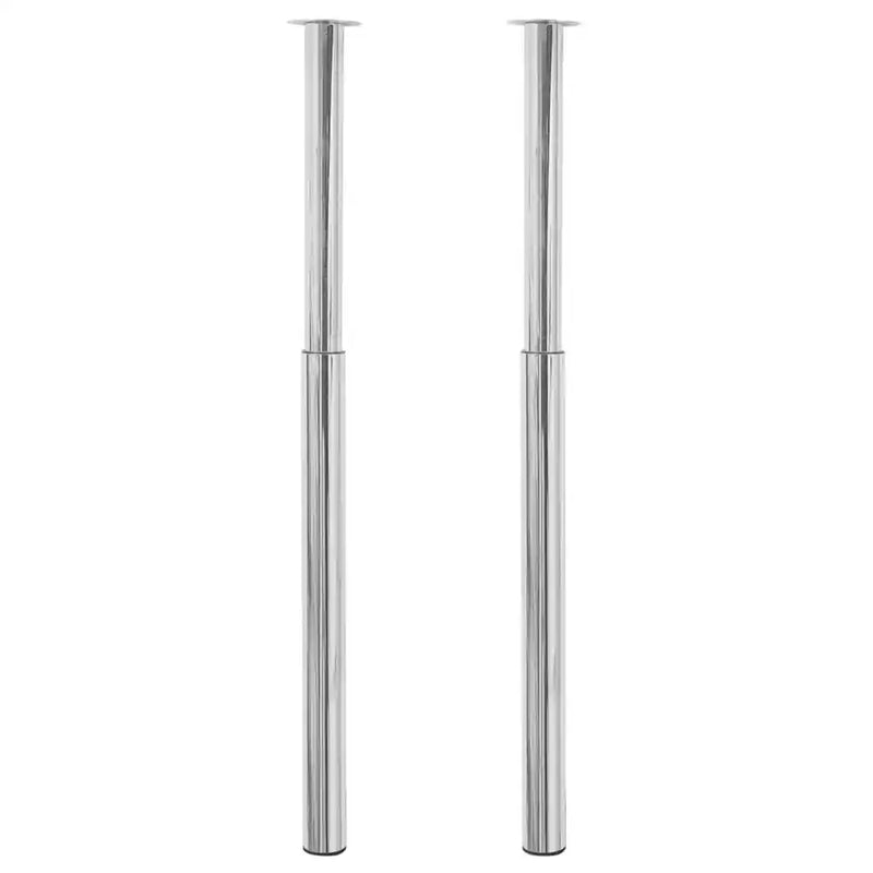 Telescopic Table Legs 2 pcs Chrome 710 mm-1100 mm