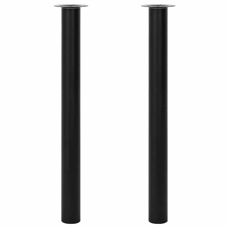 vidaXL Telescopic Table Legs 2 pcs Black 710 mm-1100 mm