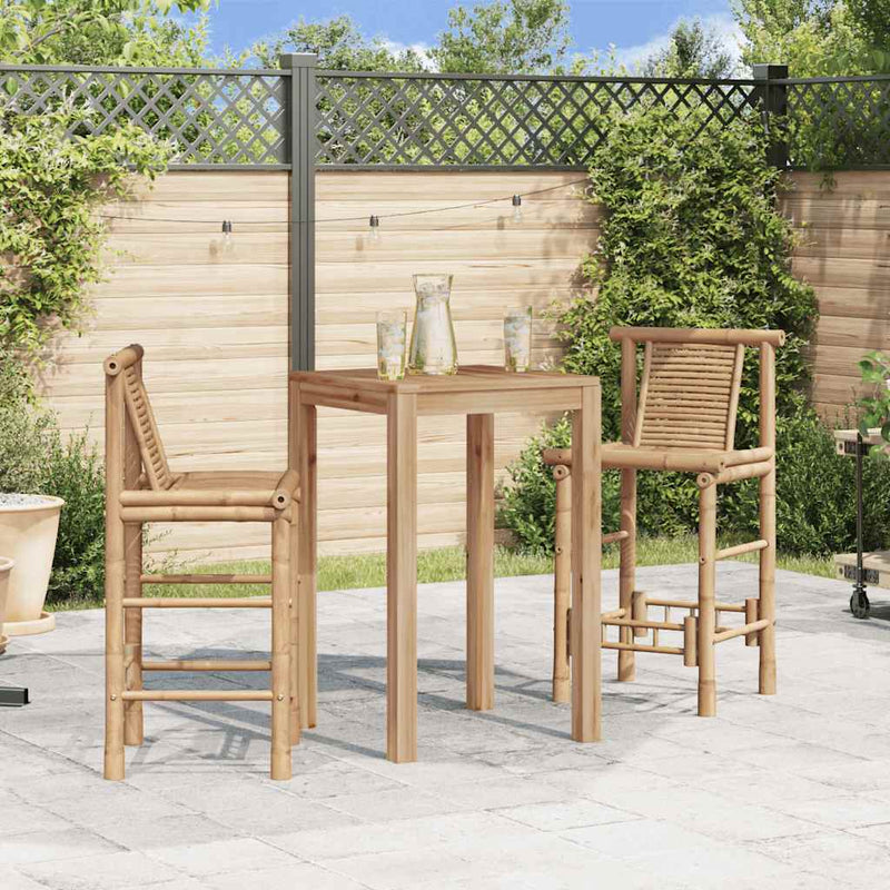vidaXL Bar Stools 2 pcs Bamboo