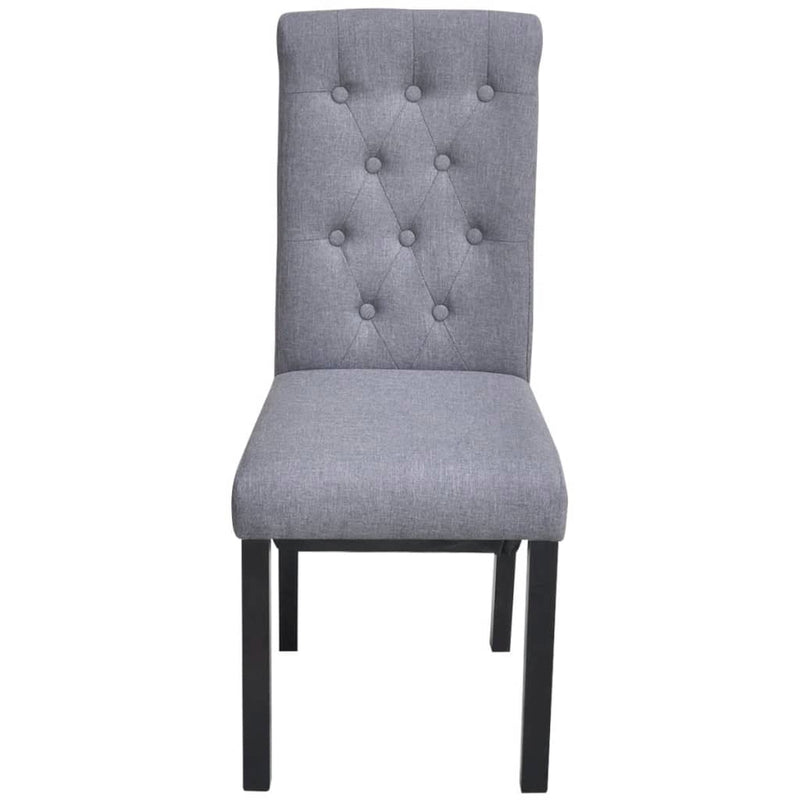 vidaXL Dining Chairs 4 pcs Light Grey Fabric