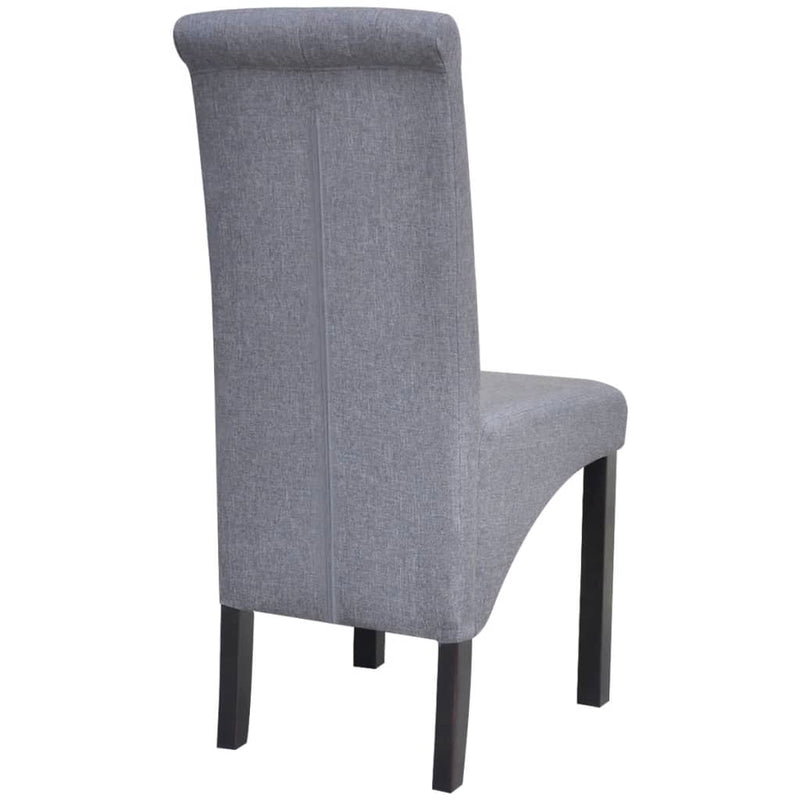vidaXL Dining Chairs 4 pcs Light Grey Fabric