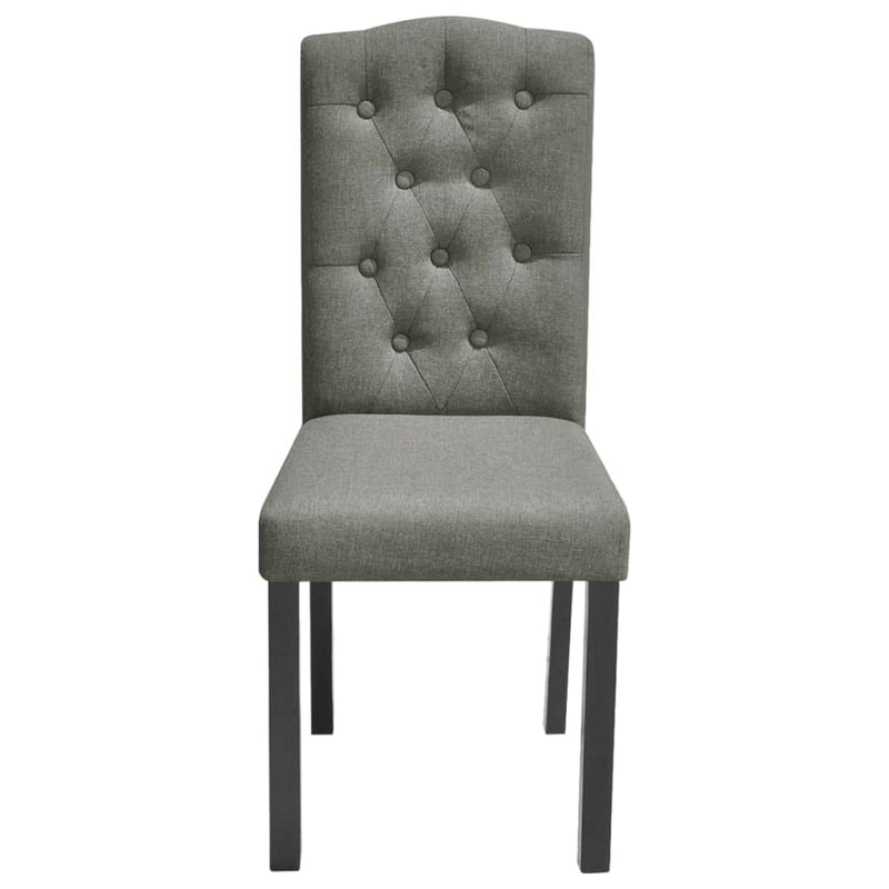 vidaXL Dining Chairs 6 pcs Grey Fabric