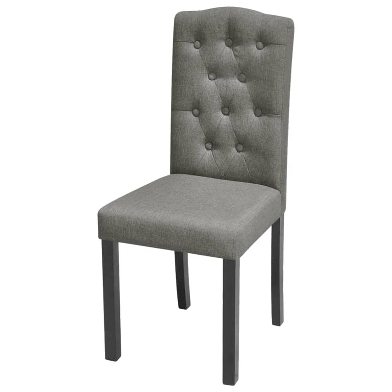 vidaXL Dining Chairs 6 pcs Grey Fabric