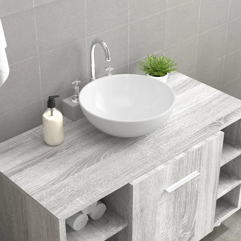 Wash Basin White 28x28x10 cm Ceramic