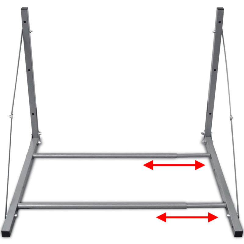 vidaXL Tyre Rack Silver Steel
