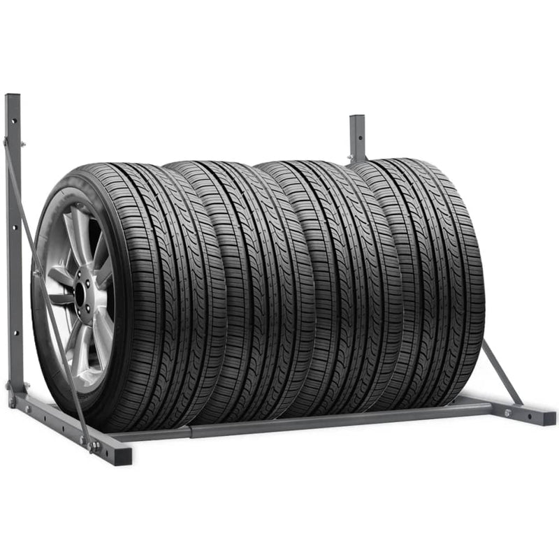 vidaXL Tyre Rack Silver Steel