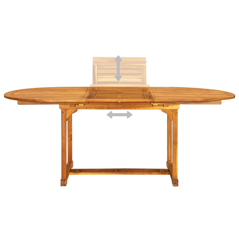 vidaXL 7 Piece Outdoor Dining Set Solid Acacia Wood