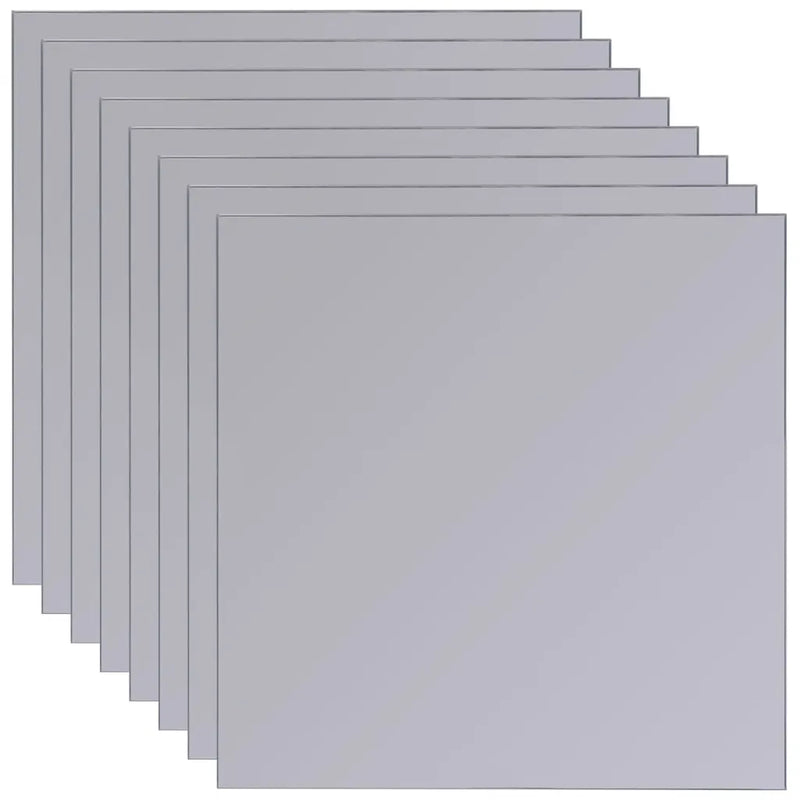 Frameless Mirror Tiles Glass 8 pcs 20.5 cm