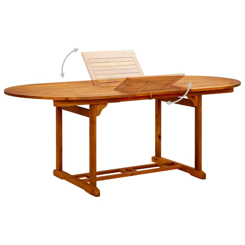 vidaXL Garden Table 200x100x75 cm Solid Wood Acacia