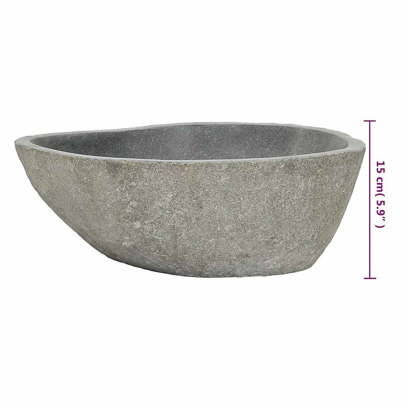 vidaXL Basin River Stone Oval (36-46)x(29-36) cm