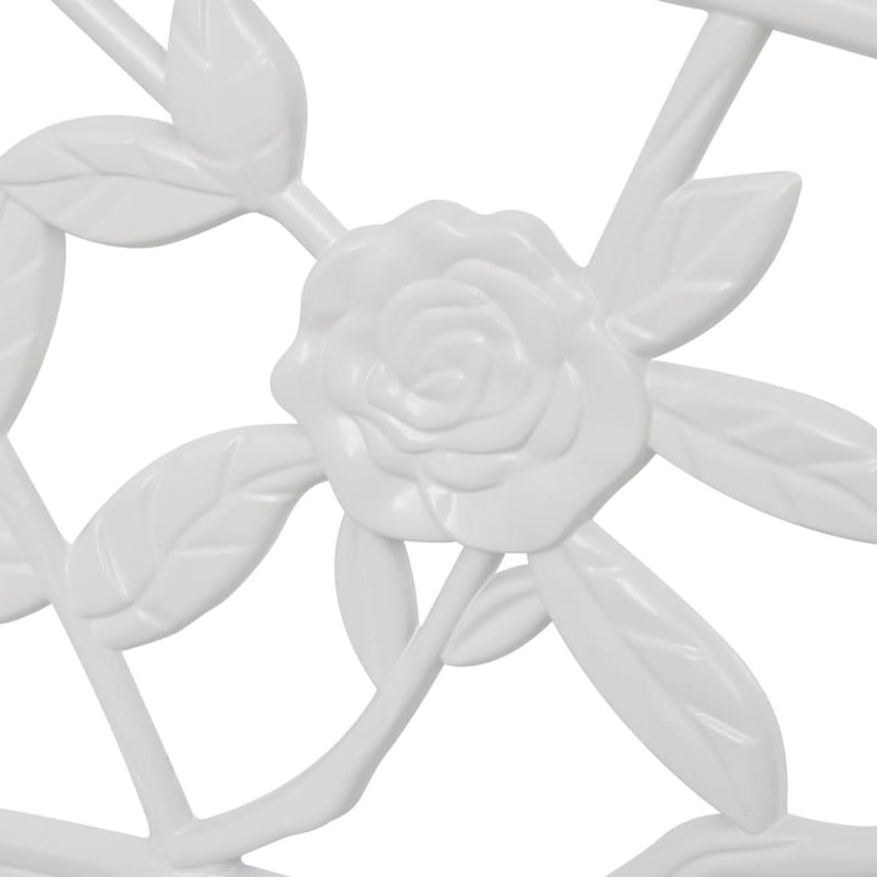 vidaXL Garden Bench 100 cm Cast Aluminium White