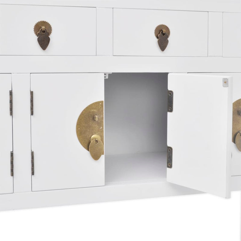 vidaXL Sideboard Chinese Style Solid Wood White