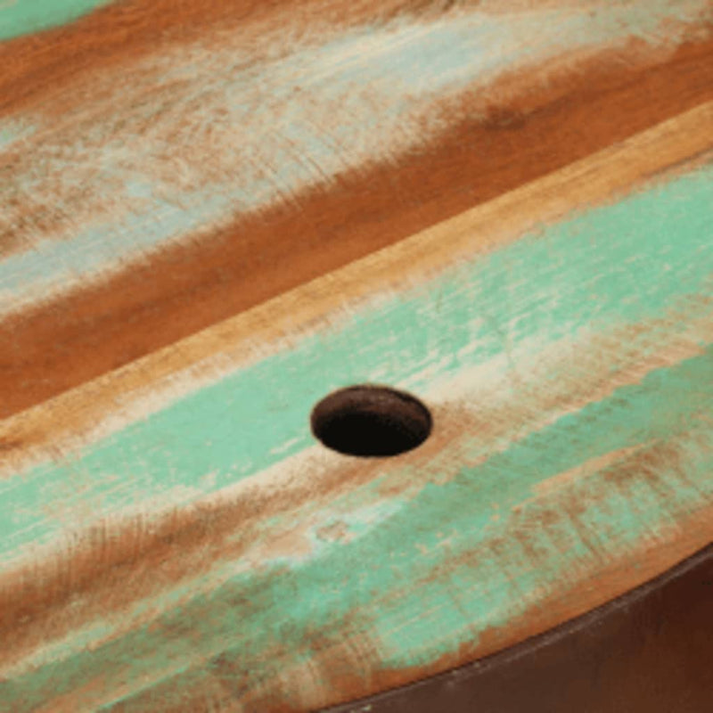 vidaXL Two Piece Bowl Shaped Coffee Table Set Solid Reclaimed Wood