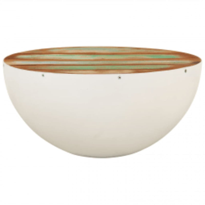 vidaXL Bowl Shaped Coffee Table Solid Reclaimed Wood 60x60x30 cm