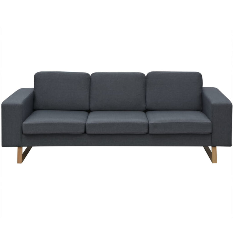 vidaXL 2-Seater and 3-Seater Sofa Set Dark Grey