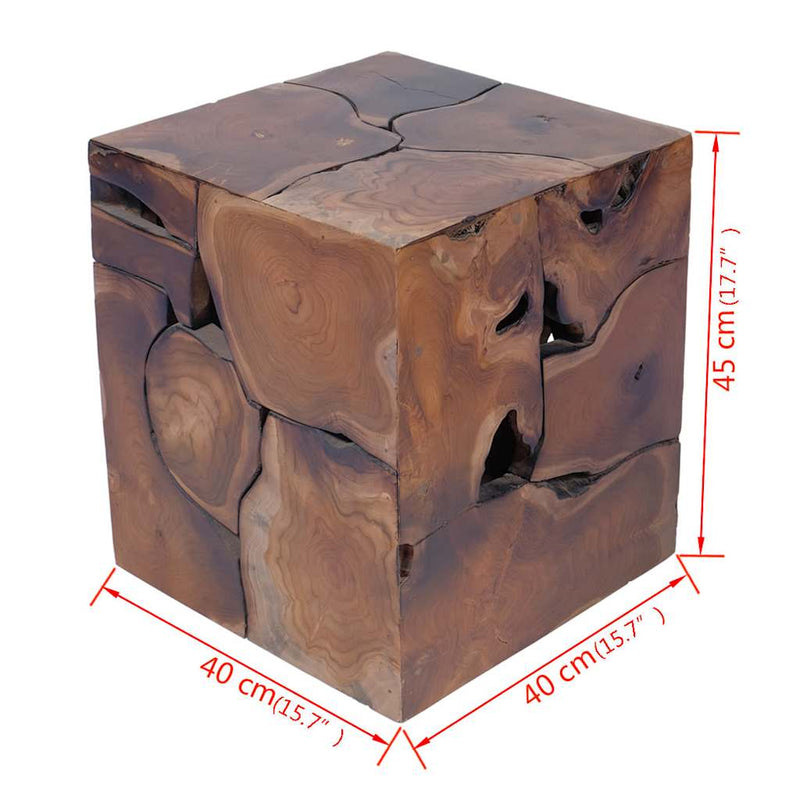 vidaXL Stool Brown 40x40x45 cm Solid Teak Wood