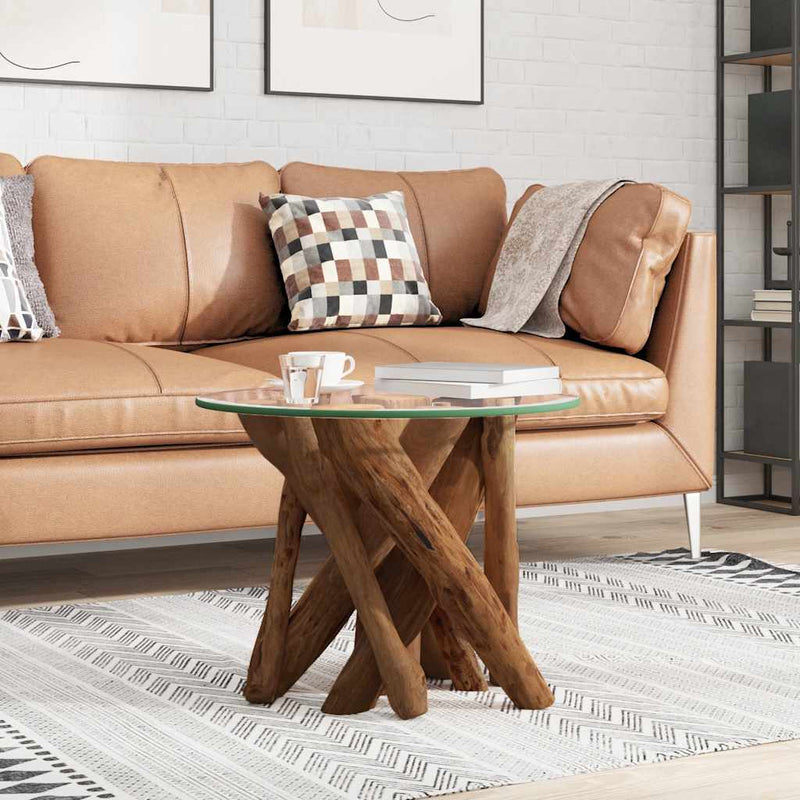 vidaXL Coffee Table Solid Teak 60 cm