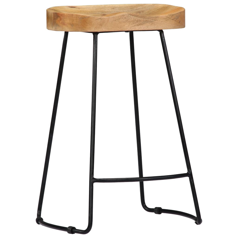 Bar Stools 2 Pcs Solid Wood