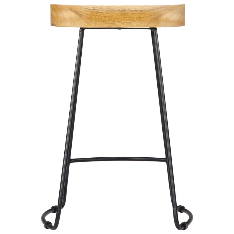 Bar Stools 2 Pcs Solid Wood