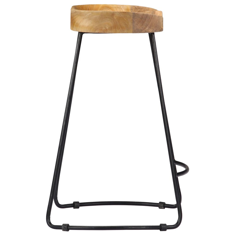 Bar Stools 2 Pcs Solid Wood