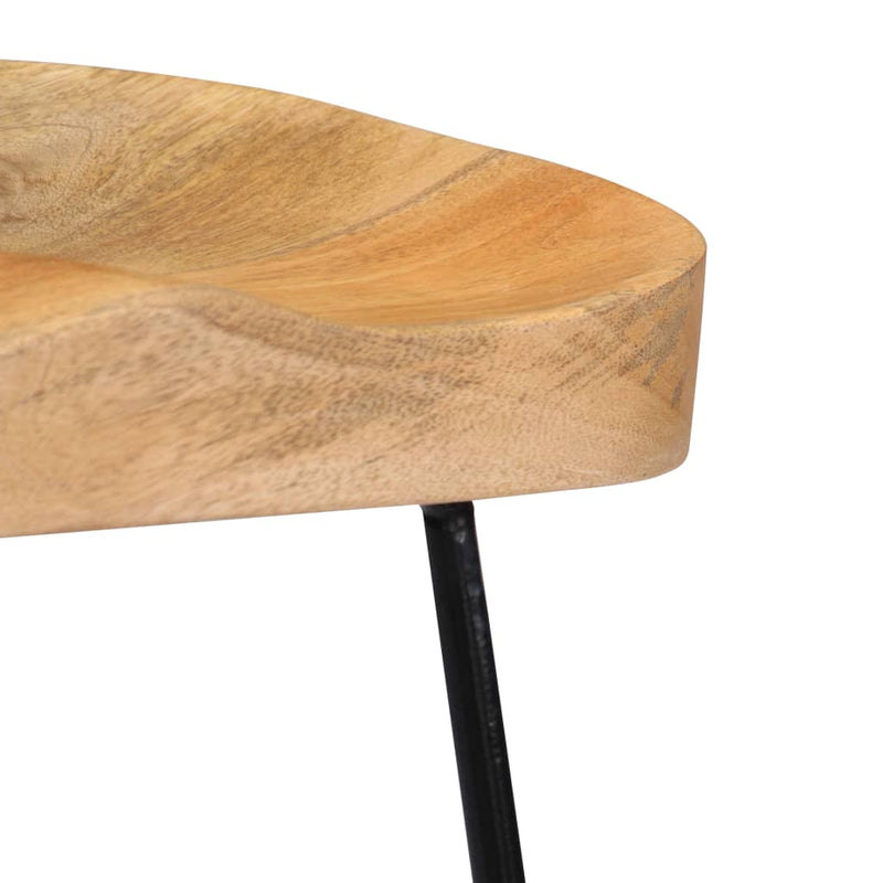 Bar Stools 2 Pcs Solid Wood
